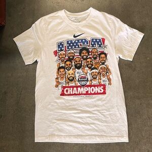 2012 USA Men's Basketball Champions Nike white t-shirt #NBA